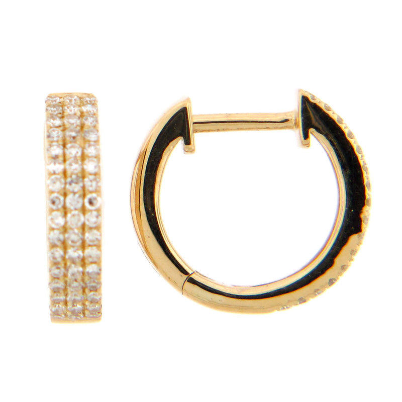 Diamond Pave Hoop Earrings