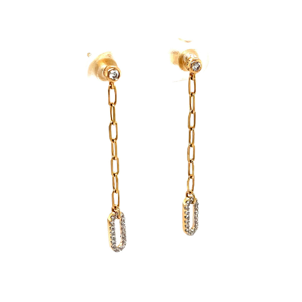 Paperclip Link Drop Earrings