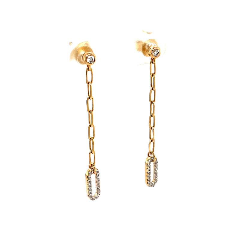 Paperclip Link Drop Earrings