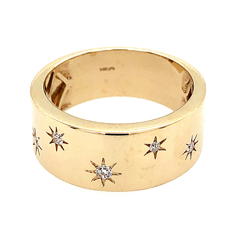 Diamond Stars Band Ring